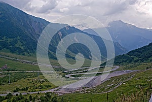 A road to South Ossetia near the Roks tunnel