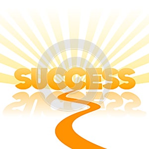 Road to success background