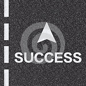 Road to success concept