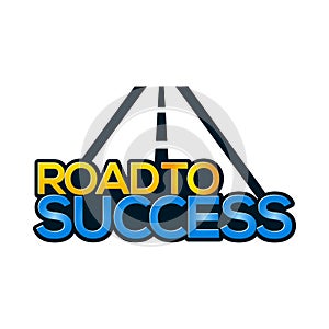 Road to success icon stock-vector.