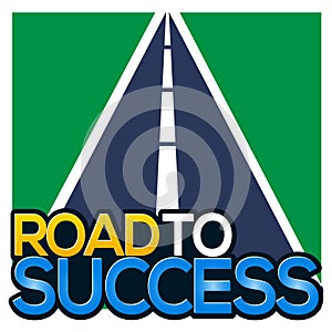 Road to success icon stock-vector.