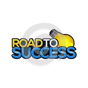 Road to success icon stock-vector.