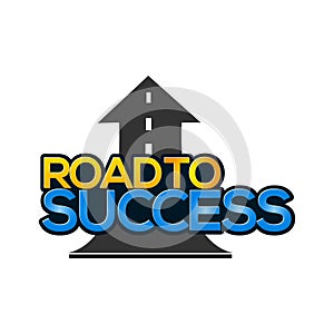 Road to success icon stock-vector.