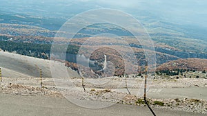 The road to the summit of Mont Ventoux in The Provence, Souther