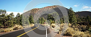 A Road to Sunset Crater Volcano