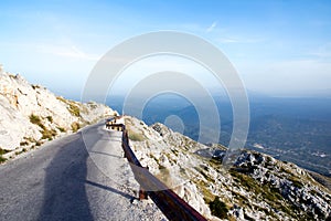 Road to sv. Jure peak in Biokovo mountains.