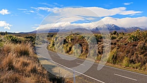 Road to Tongariro National park, New Zealand