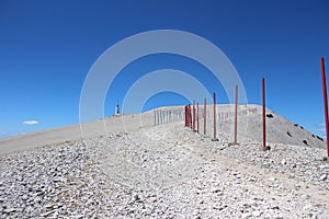 The road to the top of the Mont-Ventoux, France.