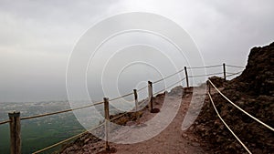 The road to the top of Vesuvius