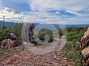 Road to the town of Igatu in Chapada Diamantina in Brazil