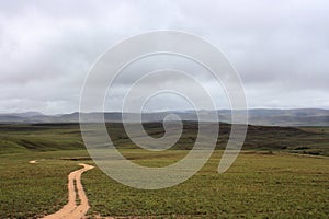 Road to unknown place Gran Sabana Venezuela