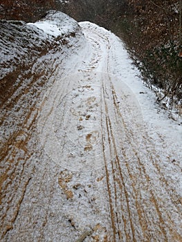 Road to the village of Petrova Shtime Kosova