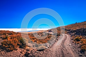 Road towards the Salar de Uyuni