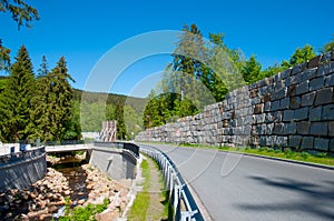 Road in town of Schierke in Germany