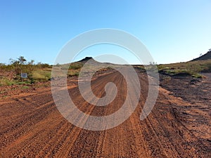 Road track in Australian outback