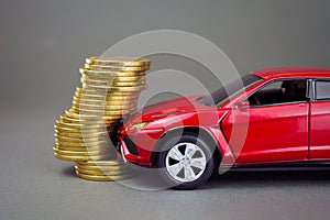 Road traffic accident, car insurance concept