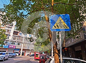 Road traffic sign Pedestrian crossing