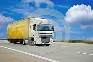 Road transport of goods by lorries - trade and transport