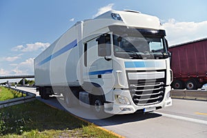 Road transport of goods by lorries - trade and transport