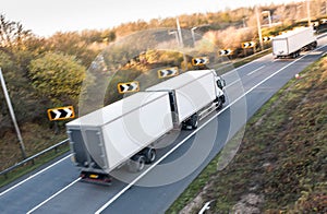 Road transport. Lorry on the road