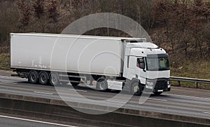 Road transport - white lorry