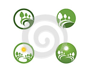 Road tree logo vector