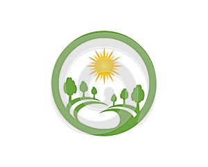 Road tree logo vector