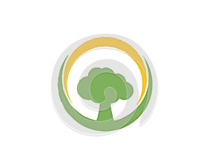 Road tree logo vector
