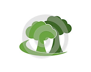 Road tree logo vector
