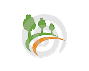 Road tree logo vector