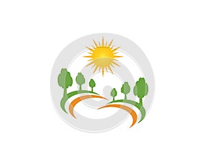 Road tree logo vector