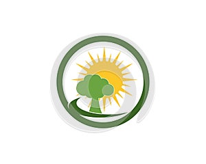 Road tree logo vector