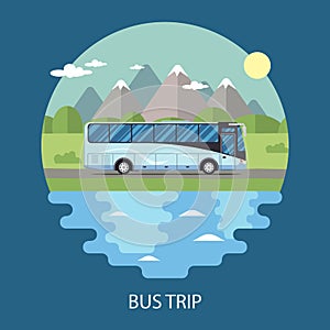 Road trip flat design