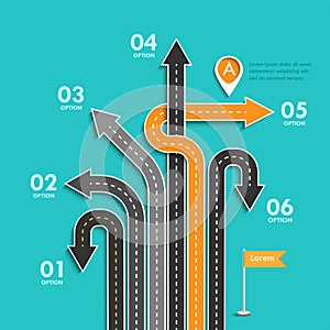 Road trip and Journey route. Business and Journey Infographic