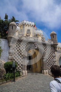 Entrance of national palace da pena in sintra