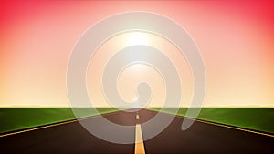 Road Trip On Shiny Sky Background Seamless Loop