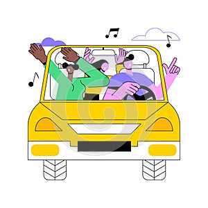 Road trip songs isolated cartoon vector illustrations.