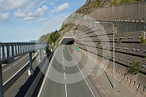 Road tunnel.