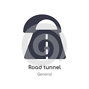 road tunnel icon. isolated road tunnel icon vector illustration from general collection. editable sing symbol can be use for web