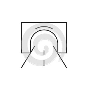 Road and tunnel line icon