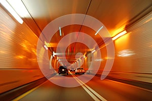 Road tunnel motion blur