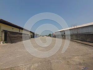 Road between two building