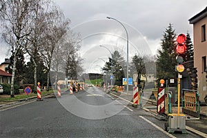 A road under construction in Luxembourg