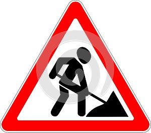 Road under construction road sign