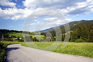 Road under mountains