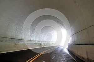 Road in underground tunnel