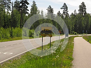 Road from Vaaksy to Sysma in Finland