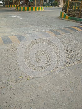 Indian Street road of Shipra residential colony Indirapuram in ghaziabad india photo