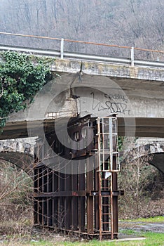 road viaduct damaged