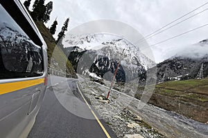 Road view in india kashmir.